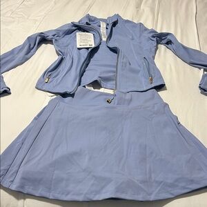 Lululemon Athletica Light Blue Jacket & skirt